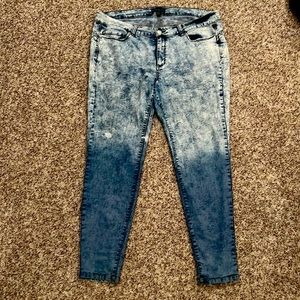 Forever 21 Acid Wash Denim Jeans PLUS SIZE 20 Two Tones